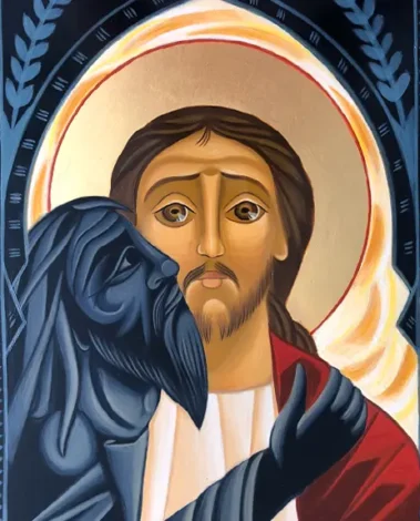 Icono bizantino de Judas entregando a Jesús con un beso