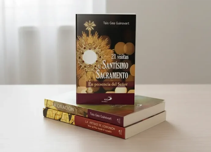 Libros de Taís Gea: La oración, 21 visitas al Santísimo Sacramento y La Misa misterio de comunión.