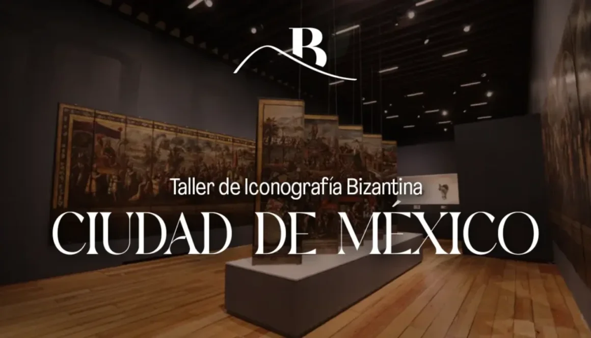 Portada del taller de iconografía bizantina presencial en Ciudad de México.