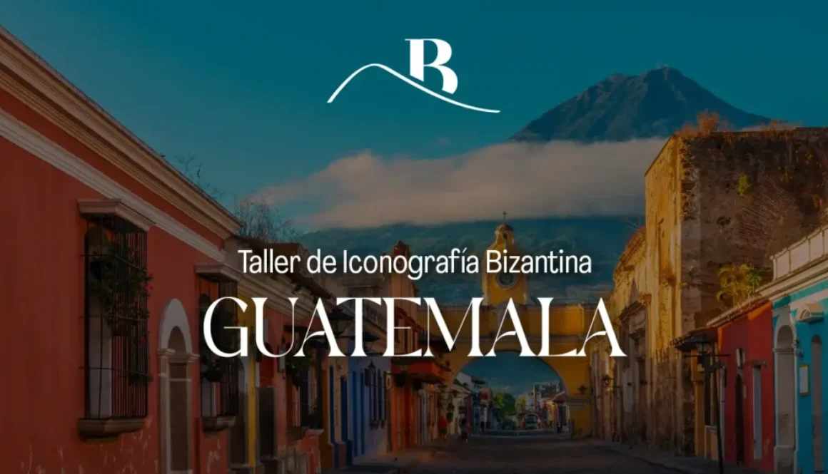 Portada del taller de iconografía bizantina presencial en Guatemala.