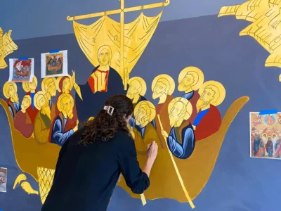 coloreado apostoles en la barca pintura mural regnum christi anhauac coloreado apostoles en la barca pintura mural regnum christi anhauac