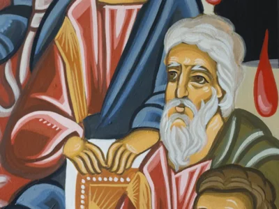 detalle pintura mural Highlands International School bet tefila iconografia bizantina