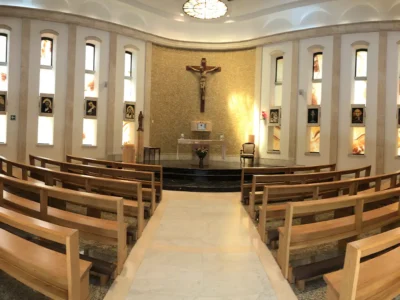 panoramica via crucis estilo copto para la capilla del Centro de retiros CCI panoramica via crucis estilo copto para la capilla del Centro de retiros CCI